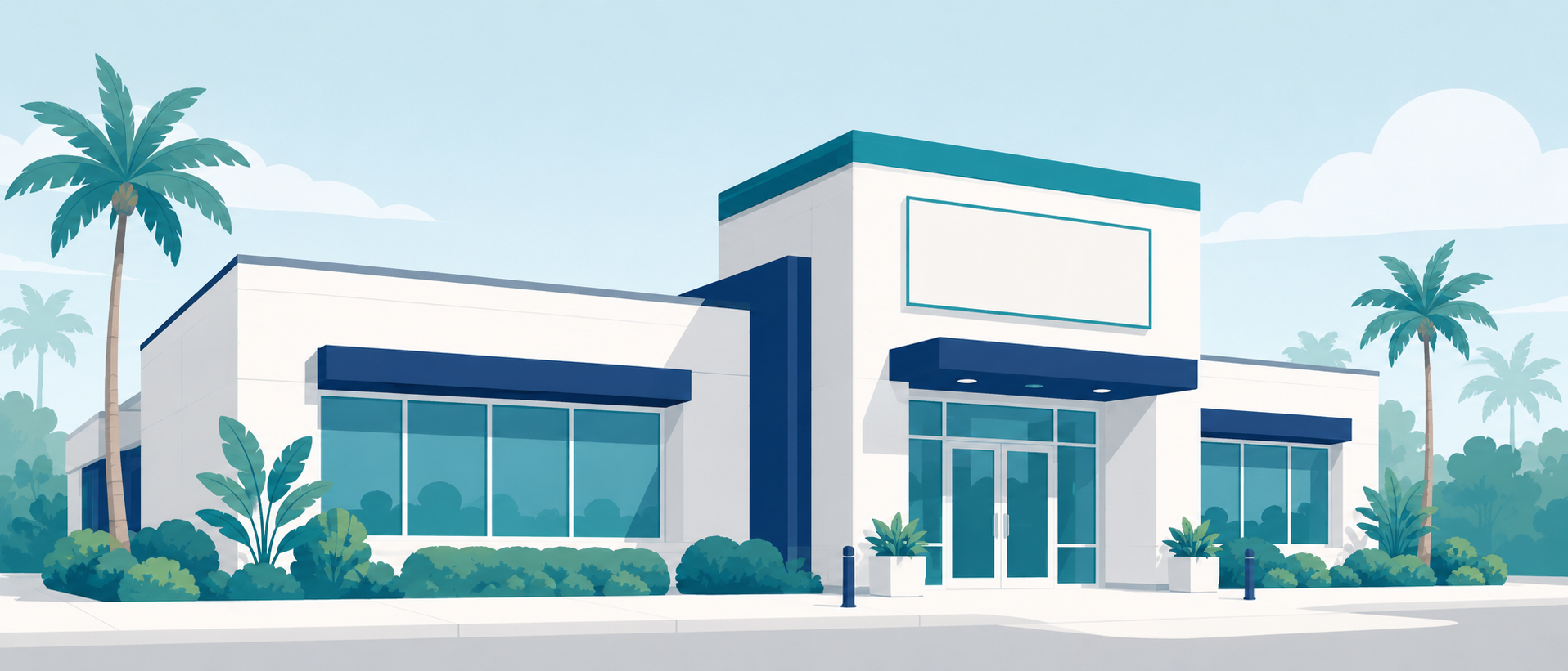 Exterior facade of the Broward Medical Associates building in Plantation, Florida